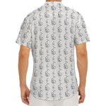 White And Black Stethoscope Print Men's Deep V-Neck Shirt