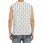White And Black Stethoscope Print Men's Fitness Tank Top