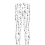 White And Black Stethoscope Print Men's leggings