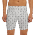 White And Black Stethoscope Print Men's Long Boxer Briefs