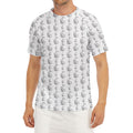 White And Black Stethoscope Print Men's Short Sleeve Rash Guard