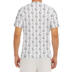 White And Black Stethoscope Print Men's Short Sleeve Rash Guard