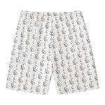 White And Black Stethoscope Print Men's Swim Trunks