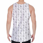 White And Black Stethoscope Print Men's Velvet Tank Top