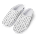 White And Black Stethoscope Print Mesh Casual Shoes