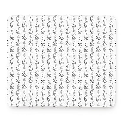 White And Black Stethoscope Print Mouse Pad