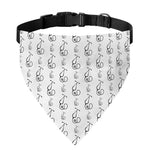 White And Black Stethoscope Print Over The Collar Dog Bandana