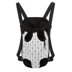 White And Black Stethoscope Print Pet Carrier Backpack