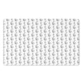White And Black Stethoscope Print Polyester Doormat