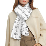 White And Black Stethoscope Print Scarf