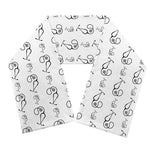 White And Black Stethoscope Print Scarf