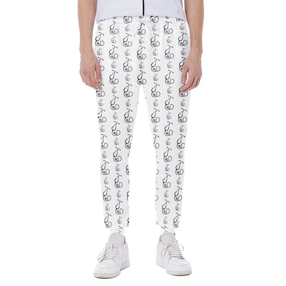 White And Black Stethoscope Print Scuba Joggers