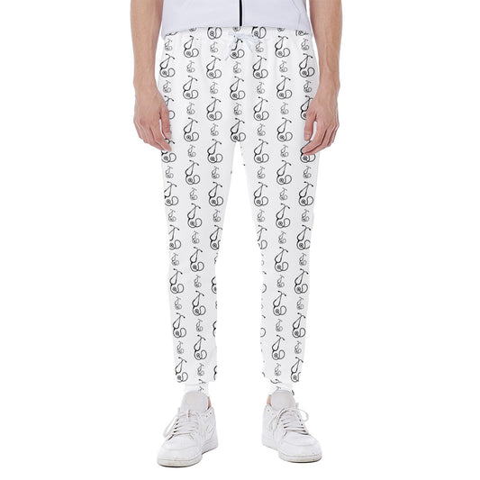 White And Black Stethoscope Print Scuba Joggers