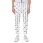 White And Black Stethoscope Print Scuba Joggers