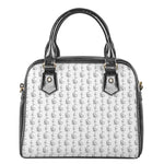 White And Black Stethoscope Print Shoulder Handbag