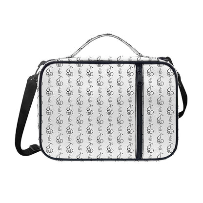 White And Black Stethoscope Print Shoulder Strap Bible Bag