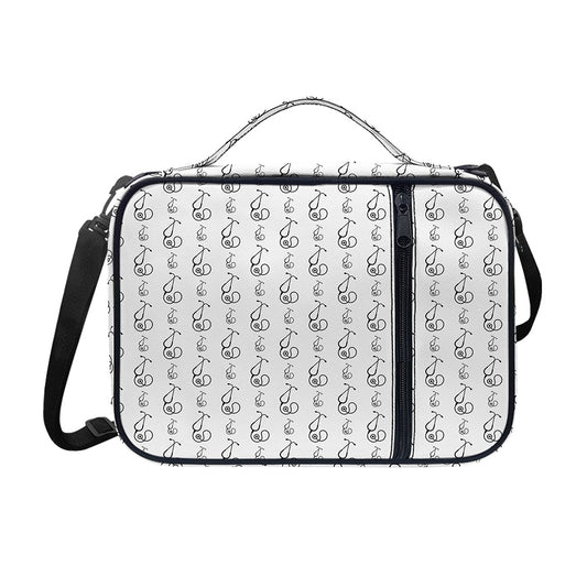 White And Black Stethoscope Print Shoulder Strap Bible Bag