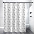 White And Black Stethoscope Print Shower Curtain