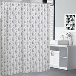 White And Black Stethoscope Print Shower Curtain