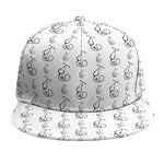 White And Black Stethoscope Print Snapback Cap