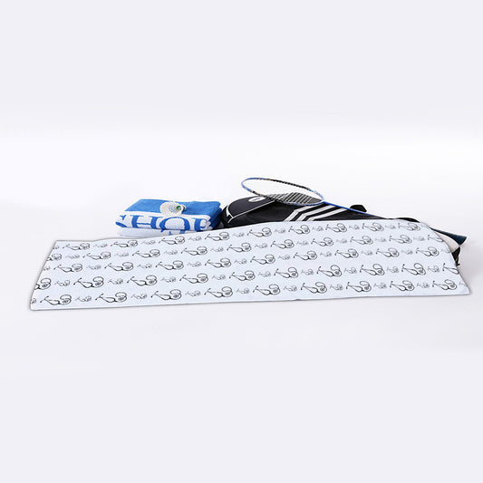 White And Black Stethoscope Print Sports Towel