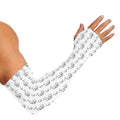 White And Black Stethoscope Print Sun Protection Arm Sleeves