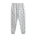 White And Black Stethoscope Print Sweatpants