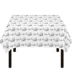 White And Black Stethoscope Print Tablecloth