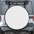 White And Black Stethoscope Print Tire Cover