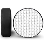 White And Black Stethoscope Print Tire Cover