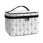 White And Black Stethoscope Print Travel Makeup Bag