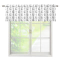 White And Black Stethoscope Print Window Valance