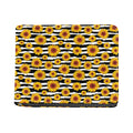 White And Black Stripe Sunflower Print Bifold Wallet