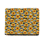 White And Black Stripe Sunflower Print Bifold Wallet