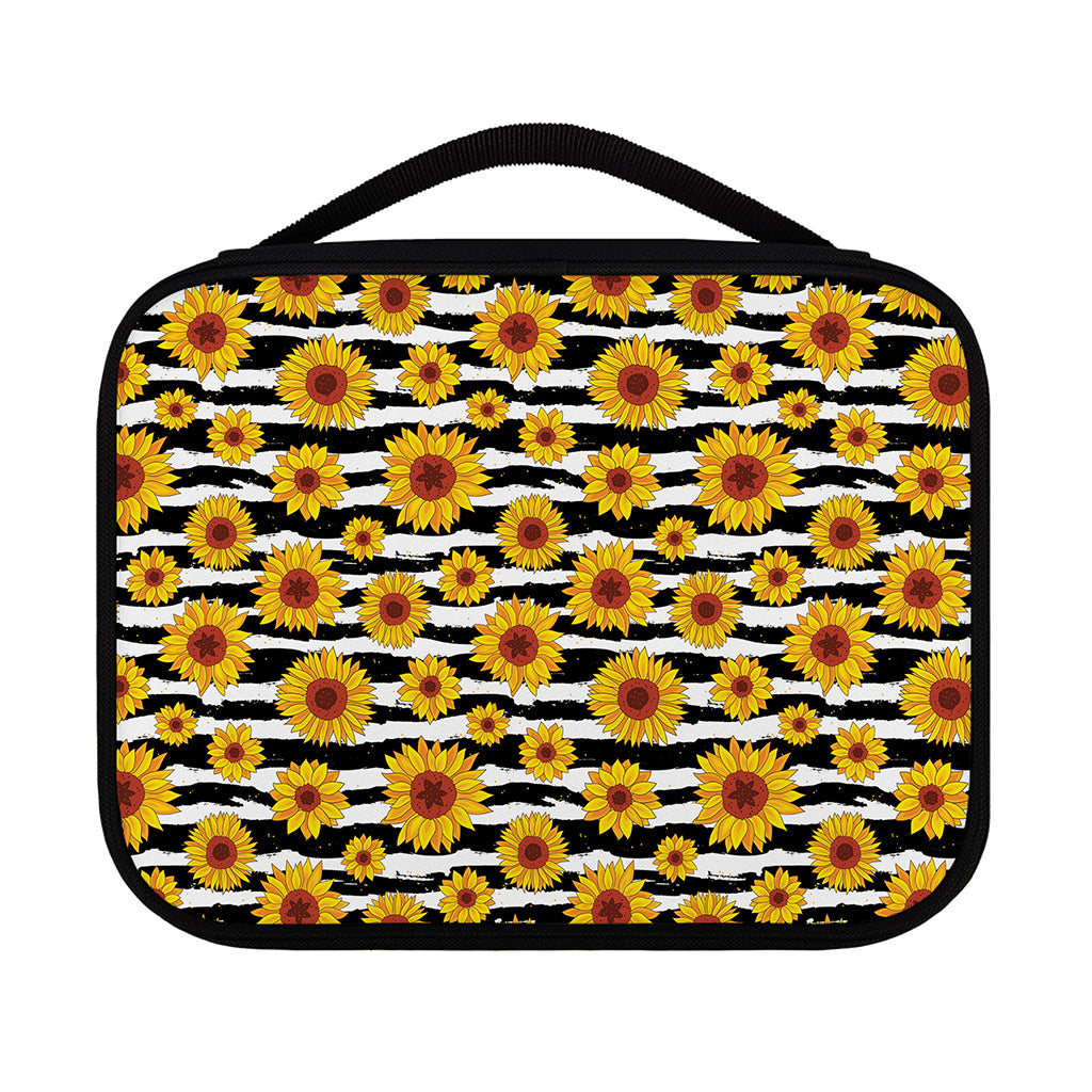 White And Black Stripe Sunflower Print Classic Bible Case