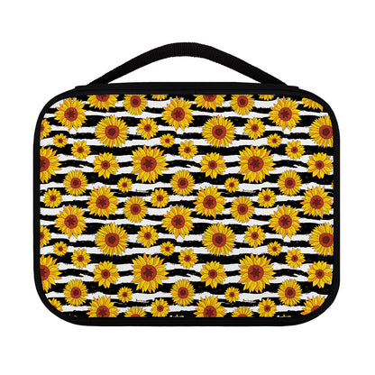 White And Black Stripe Sunflower Print Classic Bible Case