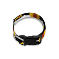 White And Black Stripe Sunflower Print Dog Collar