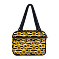 White And Black Stripe Sunflower Print Double Strap Bible Bag