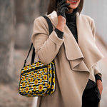 White And Black Stripe Sunflower Print Double Strap Bible Bag