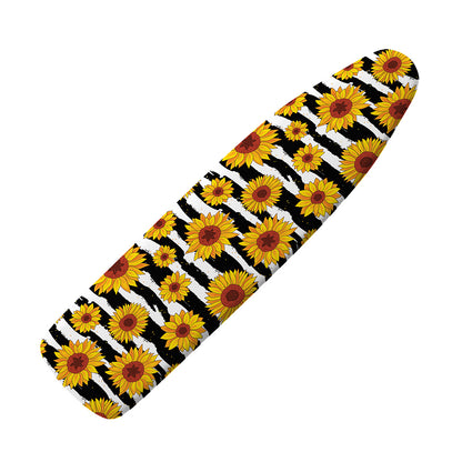 White And Black Stripe Sunflower Print Ironing Board Cover