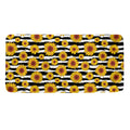 White And Black Stripe Sunflower Print Towel