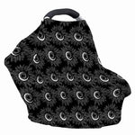 White And Black Sunflower Pattern Print Baby Seat Cover