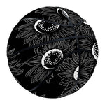 White And Black Sunflower Pattern Print Basketball