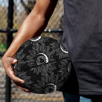 White And Black Sunflower Pattern Print Basketball