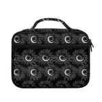 White And Black Sunflower Pattern Print Briefcase Bible Bag
