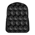 White And Black Sunflower Pattern Print Casual Backpack