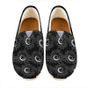 White And Black Sunflower Pattern Print Casual Shoes