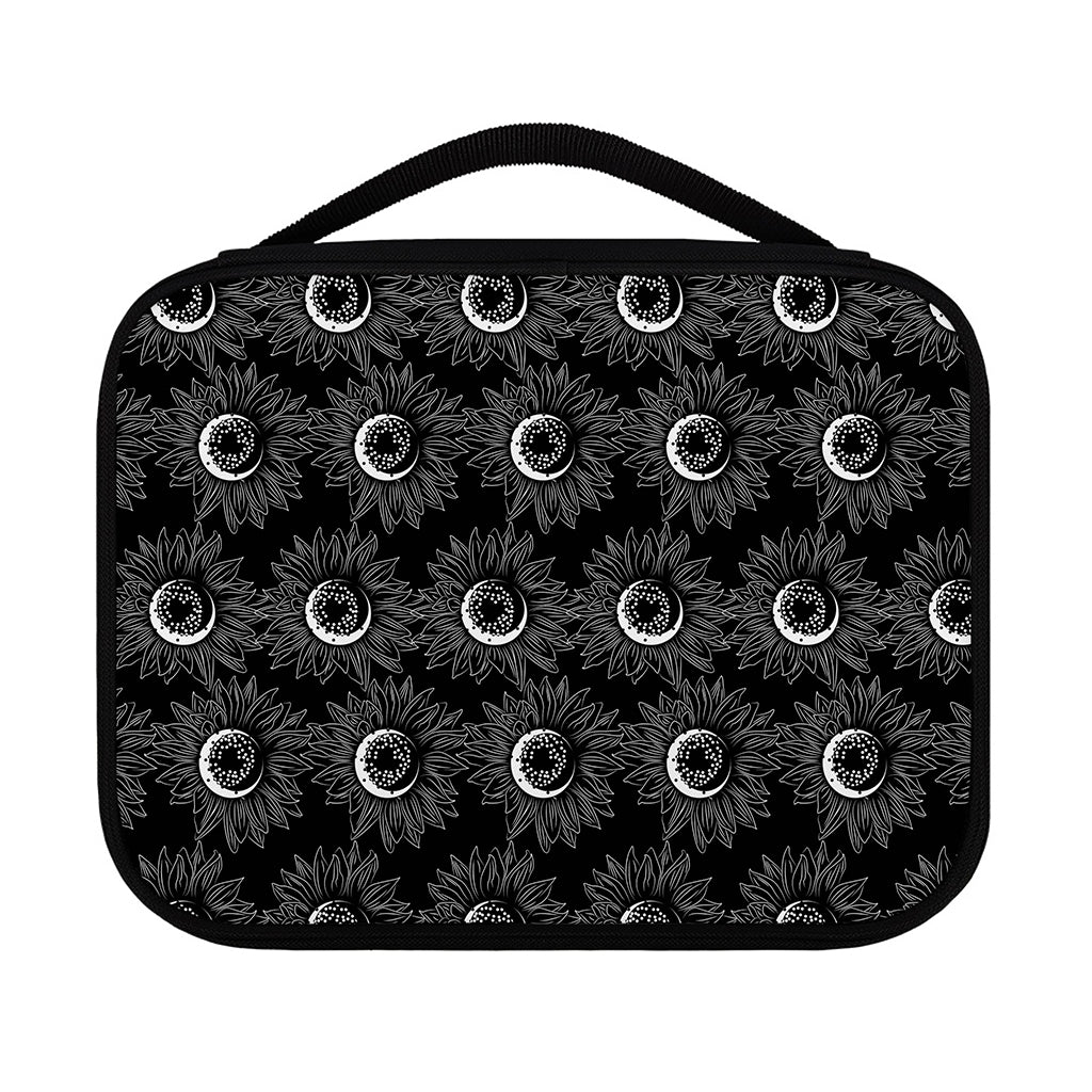 White And Black Sunflower Pattern Print Classic Bible Case