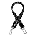 White And Black Sunflower Pattern Print Dog Seat Belt
