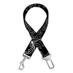 White And Black Sunflower Pattern Print Dog Seat Belt